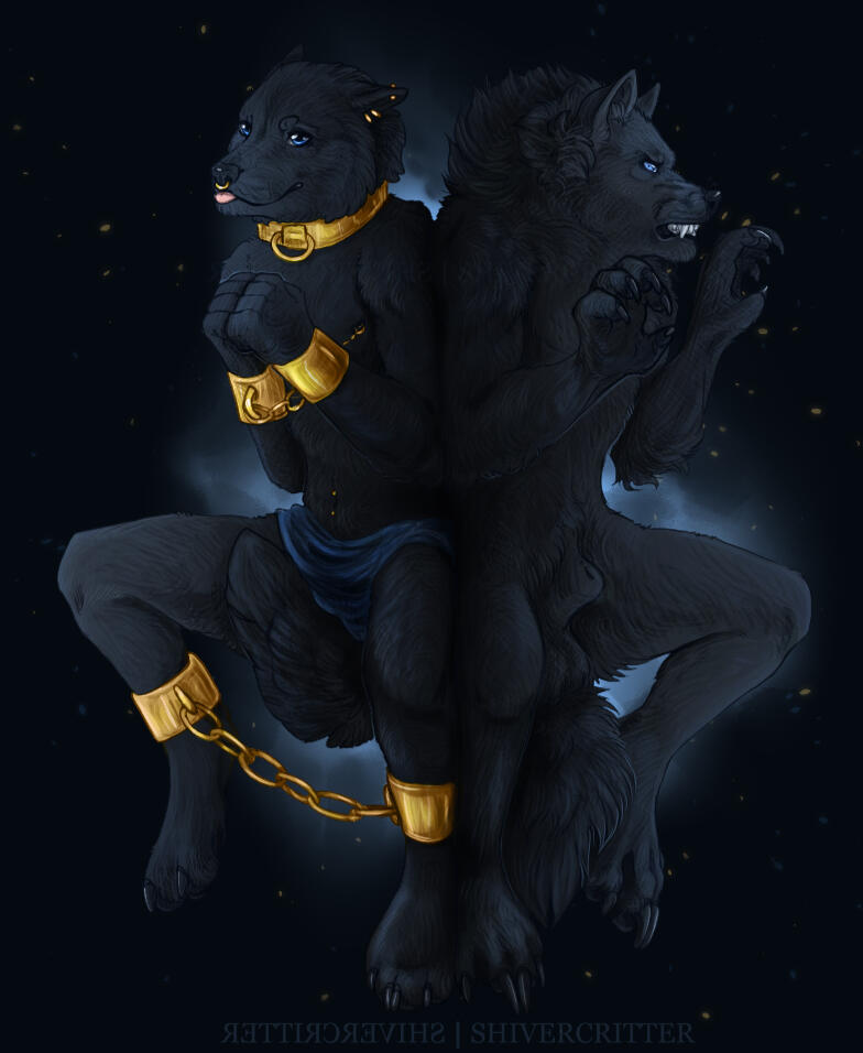 x2 Fullbodies with Simple Background. +Detailed Prop (Chains)